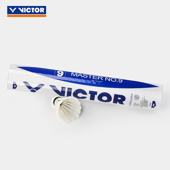 威克多VICTOR 胜利羽毛球比赛训练稳定耐打大师9号鹅毛球 12只装