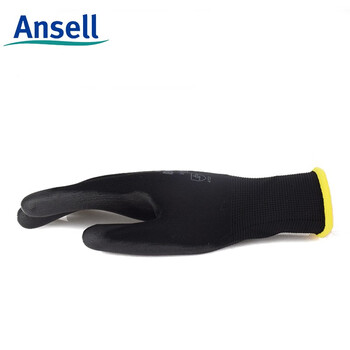 安思尔(Ansell) 48-126-8# 耐磨工作防滑透气抗撕裂PU涂掌手套 12副/打