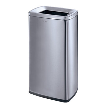 南 SF30-F01  砂银钢201不锈钢 商用酒店宾馆不锈钢垃圾桶 果皮桶 内桶容量30升 定制款