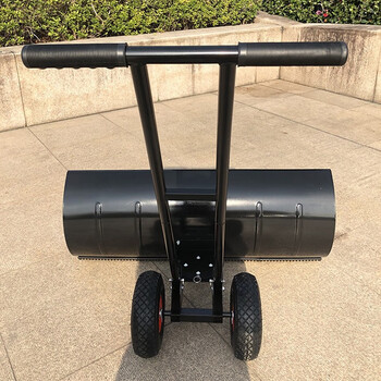 者也 手推式铲雪铲 轮式铲雪车铲雪板推雪板推雪铲扫雪抛雪机 双杆76*46*18CM 预售