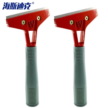 海斯迪克 HKQJ12 美缝清洁刀 瓷砖去污除胶清洁铲刀 保洁工具玻璃铲刀红色（1把）