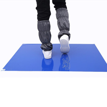 安美尚（ams）净化室洁净室粘灰垫地板胶可撕式蓝色80*78cm/100本（3000片）定制