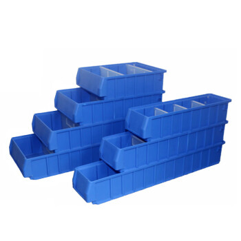 稳斯坦 WST123 分隔式零件盒 周转箱塑料盒物料收纳盒分格盒元件盒 蓝色300×117×90mm