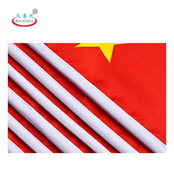 天意州 手摇旗 红色旗 儿童节亚运会 国庆节假日装饰 手摇手挥小旗（7号手摇旗 20*30cm 50面）