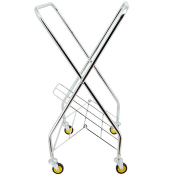 益美得 D-027 酒店宾馆布草车物业清洁工具车手推车衣物收集车 小号不锈钢管X型（黄色）