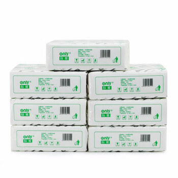 兰诗（LAUTEE）PA1048 深兰擦手纸酒店卫生间商用抽取式整箱 20提/箱