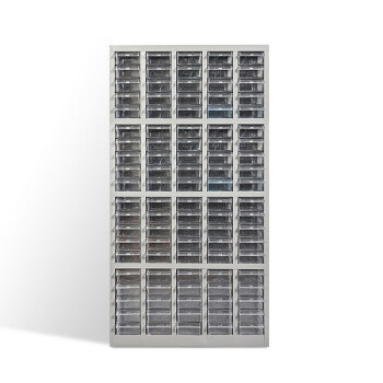 贺曼100抽透明色不带门零件柜元件柜抽屉式工具柜零件盒螺丝分类存储柜物料柜
