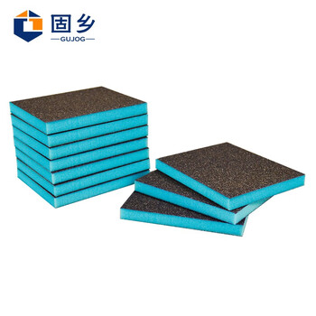 固乡 海绵砂块  10块装 汽车配件 打磨片 五金工具打磨 木工家具塑料打磨 抛光块 打磨块 双面60# 120-180目