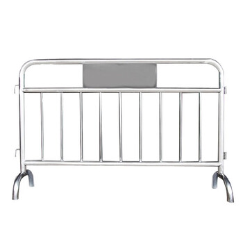 谋福564不锈钢铁马护栏隔离栏移动隔离广场地铁围栏杆景区围栏可定制定制收费201不锈钢加横管1.2米×1.5米