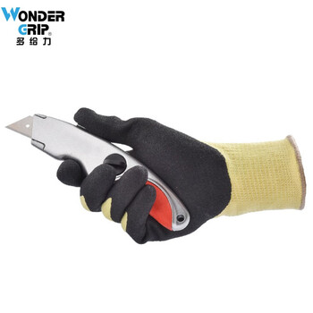 多给力（WonderGrip）WG-730凯芙拉防割防刺耐磨耐油耐阻燃丁腈浸胶手套 L码 1双 定做