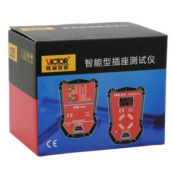 胜利仪器（VICTOR）插座测试仪插头电源检测器验电器漏电多功能电源极性测电器 VC469F 标配现货