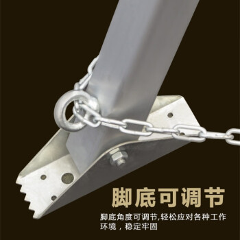 越越尚  铝合金起重三脚架加厚1800磅20米（安全绳+安全带）消防救援便携三脚架多功能起重应急三角架