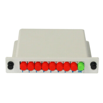 数康(Shukang)电信级分光器1分8单模圆头FC/UPC插片式/PLC式一分八尾纤分路器 KF-8C-FC