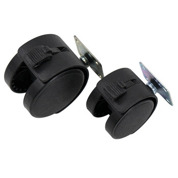 赫思迪格 JG-88 万向轮 轮转椅办公椅轮子 塑料脚轮 2.0寸平板轮