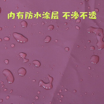 者也 防水耐磨围裙带口袋防污防油H型围裙男女食品车间工作服水产厨房围腰双肩背带围裙 玫红色