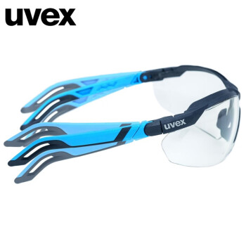 uvex优唯斯 9183265防雾眼镜（煤灰+蓝框）护目镜防风沙骑行骑车防风沙眼镜防飞溅定做 1付