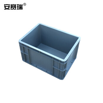 安赛瑞 EU物流周转箱 加厚欧标汽配物流箱 收纳箱整理储物箱零件盒 400×300×220mm 灰色 16402