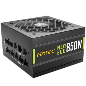 安钛克 Antec NE850金牌全模组/全日系电解电容/配Pcle16Pin电源线/风扇启停/电脑主机电源850W
