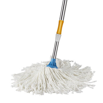 冰禹 BY-3086 棉纱吸水拖把 可伸缩杆干湿两用拖把 自拧水墩布拖地清洁拖把 带杆拖把