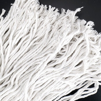 冰禹 BY-1249 老式木柄拖把 木杆棉线拖布 线条墩布 白色（5把/件）