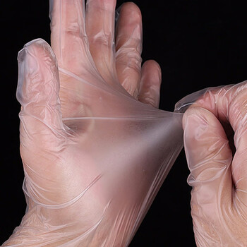 兰诗 PC2004一次性手套透明耐用手套防水防油污手套非乳胶无粉PVC手套 100只/盒XL码