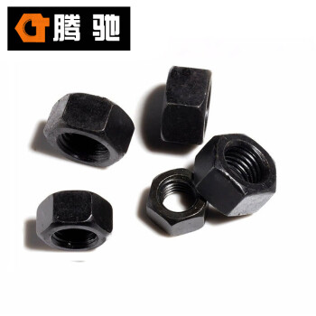 腾驰 CT 碳钢45 细牙六角螺母 GB6171 碳钢六角螺母 M24*1.5（55支/盒）