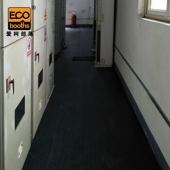 爱柯部落 绝缘垫 20KV绝缘胶垫1m×1m×6mm配电室耐高压绝缘橡胶板绝缘胶皮 黑色 110281