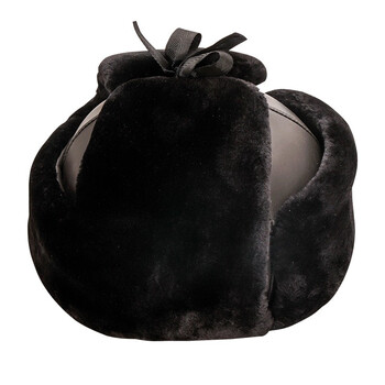 普达068棉质防寒安全帽 ABS骑行头盔工地电力施工保暖防冻仿兔绒防砸防护帽 黑色 定制