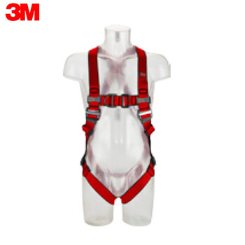 3M 1161731 保泰特P200 五点式全身式安全带D 型环 红色 XL号定做 1条（交期30天）
