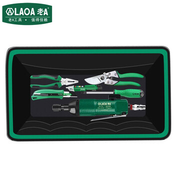 老A LAOA 电工双肩工具包帆布加厚可定制小号耐磨安装维修手提收纳袋存储包收纳包 LA119013量大企业订单