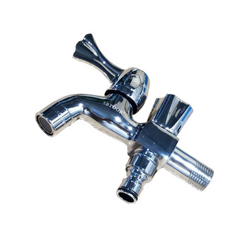 SBTOOR 全铜多功能洗衣机双用龙头LT-108双头双用两用一进二出三通单冷入墙4分(定制)