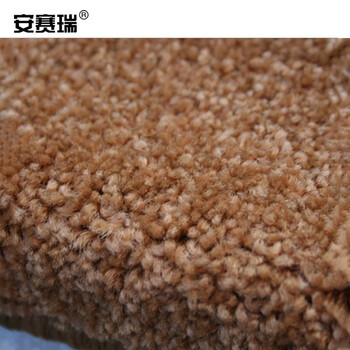 安赛瑞 楼梯地垫 木楼梯地垫 65×24×3cm 免胶自贴楼梯防滑踏步垫 实木地毯 弧形 咖啡色700615