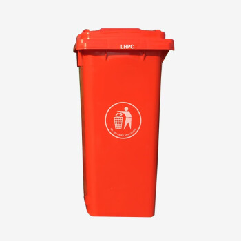 JN JIENBANGONG 垃圾桶 大号带盖户外分类垃圾桶240升掀盖垃圾桶 红色有害垃圾