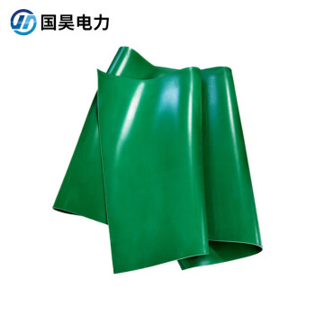 国昊电力 绝缘胶垫 绿色平面10kV 5mm厚 1米*5米绝缘胶板 绝缘毯橡胶垫