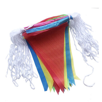 冰禹 BY-8014 小彩旗三角串旗可定制 工地警戒小旗开业开张活动装扮吊旗 15*25cm 40米80面旗子