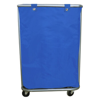 益美得 D-024 酒店宾馆布草车物业清洁工具车手推车衣物收集车 小号烤漆铁管（蓝色）
