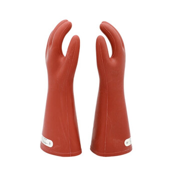 双安 10KV橡胶绝缘手套（手型）带电作业电力配电房安全防触电