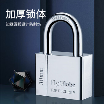 飞球（Fly.Globe）挂锁 防水防锈门锁工具箱包锁防盗窗锁FQ-W30mm