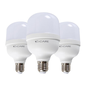 开尔照明（CARE） LED柱形球泡灯  E27螺口物业工厂商用光源 18W 白光6500K T80国际系列