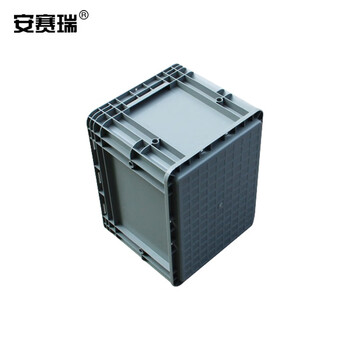 安赛瑞 EU物流周转箱 加厚欧标汽配物流箱 收纳箱整理储物箱零件盒 400×300×280mm 灰色 16403