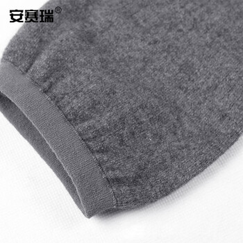 安赛瑞 防寒保暖护膝 运动膝盖套(1对装)男女通用劳保护腿套 M码/浅灰 300173