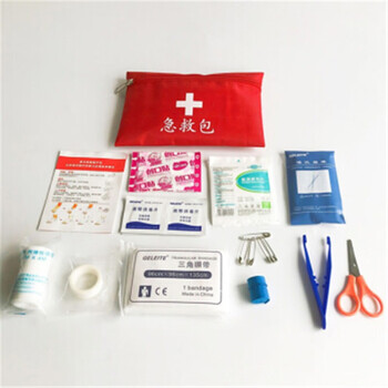 聚远 JUYUAN 急救包 旅行便携 地震应急急救箱 家庭户外车载急救包 红色急救包【中号】