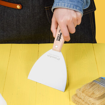 保拉(Paola) 油灰刀5英寸 不锈钢铲刀大铁板清洁刮刀抹灰腻子刀5881