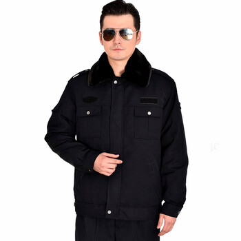 劳保佳 正品精工棉服 多功能防寒大衣 冬季制服套装  墨绿色套装 160 可定制