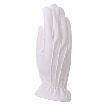 星工(XINGGONG)三筋手套 棉布劳保手套 文玩珠宝演出安检白手套 10付装XGS-P10