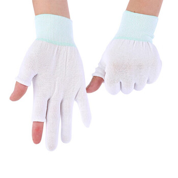 稳斯坦 WST527 尼龙半指手套(12双)建筑防尘无尘二指防护劳保手套