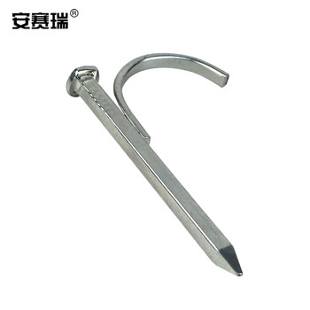 安赛瑞 镀锌水管方钉（200个装）kbg4分固定钩钉管卡勾钉线管方型水泥钉钩 430478