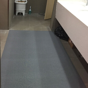 爱柯部落 S型镂空防滑垫 PVC网格疏水地垫浴室泳池卫生间厚5mm宽1.2m×1m灰色经济款要几米拍几件不截断110168