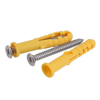 讯浦 塑料膨胀螺丝小黄鱼 #6号 28.6*7.4mm 自攻螺丝 40个装LX-P-28Y