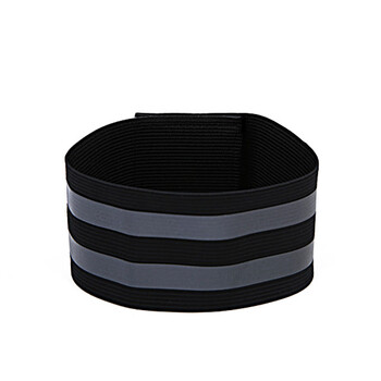 冰禹 BYaf-616 夜跑安全臂带 5cm宽高亮反光松紧带 运动手腕绑腿带 荧光绿